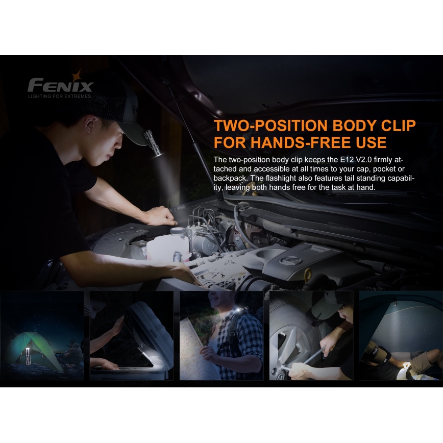 Fenix E12V20 - LED Svítilna LED/1xAA IP68 160 lm 70 h