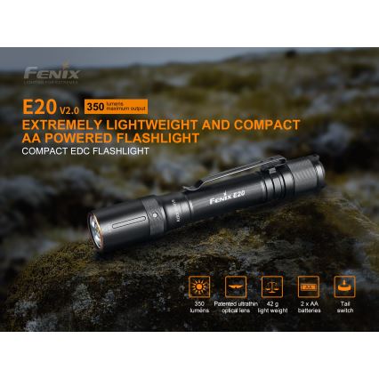 Fenix E20V20 - LED Svítilna LED/2xAA IP68 350 lm 200 h