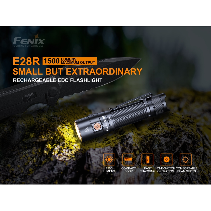 Fenix E28R - LED Nabíjecí svítilna LED/2xCR123A IP68 1500 lm 73 h