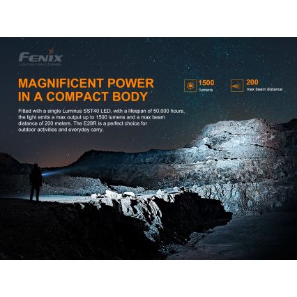 Fenix E28R - LED Nabíjecí svítilna LED/2xCR123A IP68 1500 lm 73 h