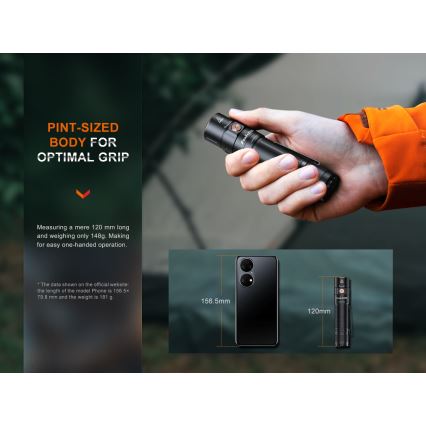 Fenix E35RSETAODS - LED Stmívatelná nabíjecí svítilna LED/USB IP68 3100 lm 69 h 5000 mAh + difuzér 26,5mm