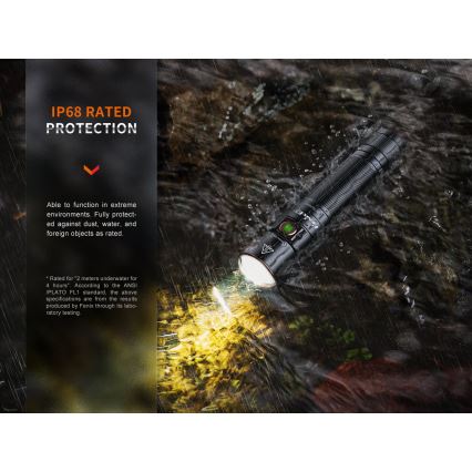 Fenix E35RSETAODS - LED Stmívatelná nabíjecí svítilna LED/USB IP68 3100 lm 69 h 5000 mAh + difuzér 26,5mm