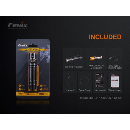 Fenix E35V3 - LED Nabíjecí svítilna LED/1x21700 IP68 3000 lm 50 h