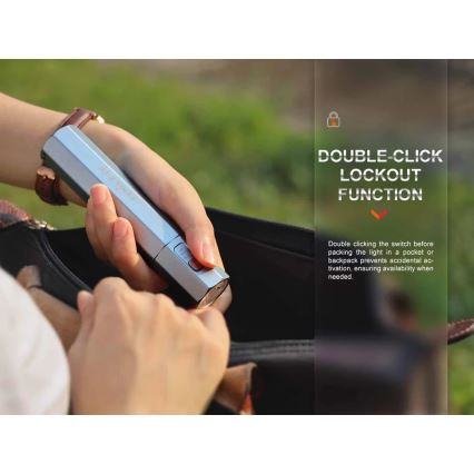 Fenix ECPBLCK - LED Nabíjecí svítilna s powerbankou USB IP68 1600 lm 504 h 5000 mAh černá
