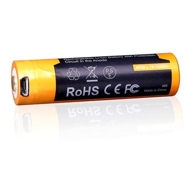 Fenix FE18650LI26USB - 1ks Nabíjecí baterie USB/3,6V 2600 mAh