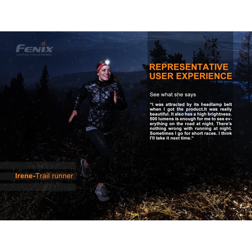 Fenix HL18RTRAIL - LED Nabíjecí čelovka LED/3xAAA IP66 500 lm 300 h