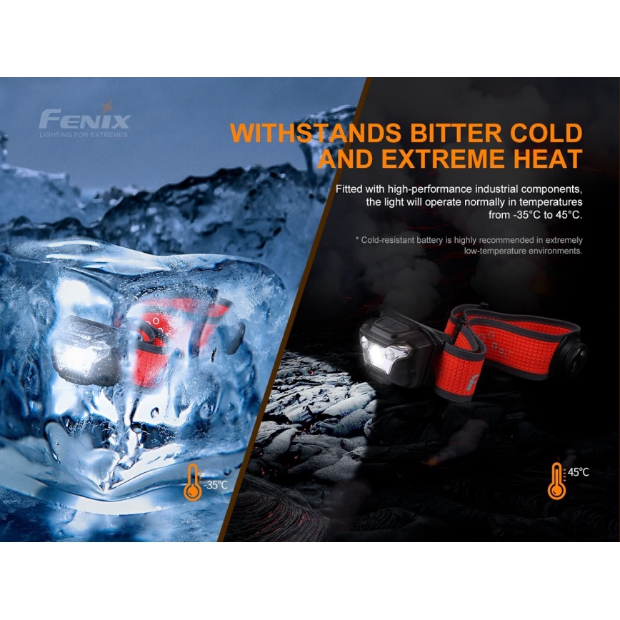 Fenix HL18RTRAIL - LED Nabíjecí čelovka LED/3xAAA IP66 500 lm 300 h