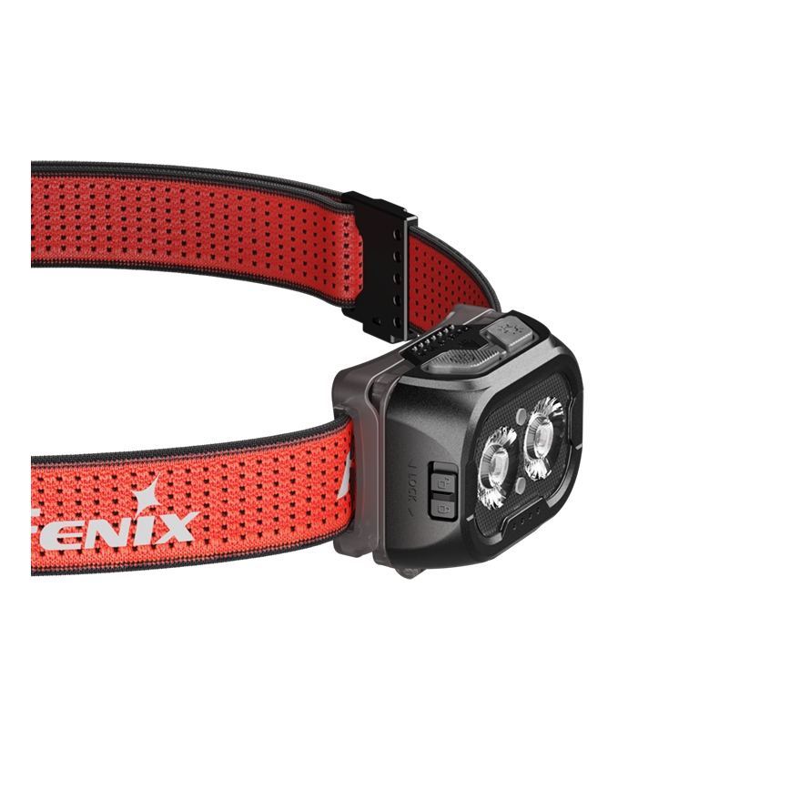 Fenix HL18RTV20BLC - LED Stmívatelná nabíjecí čelovka LED/USB/3xAAA IP66 800 lm 160 h 1900 mAh černá/oranžová