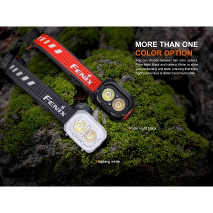 Fenix HL18RTV20WHT - LED Stmívatelná nabíjecí čelovka LED/USB IP66 800 lm 160 h bílá/černá