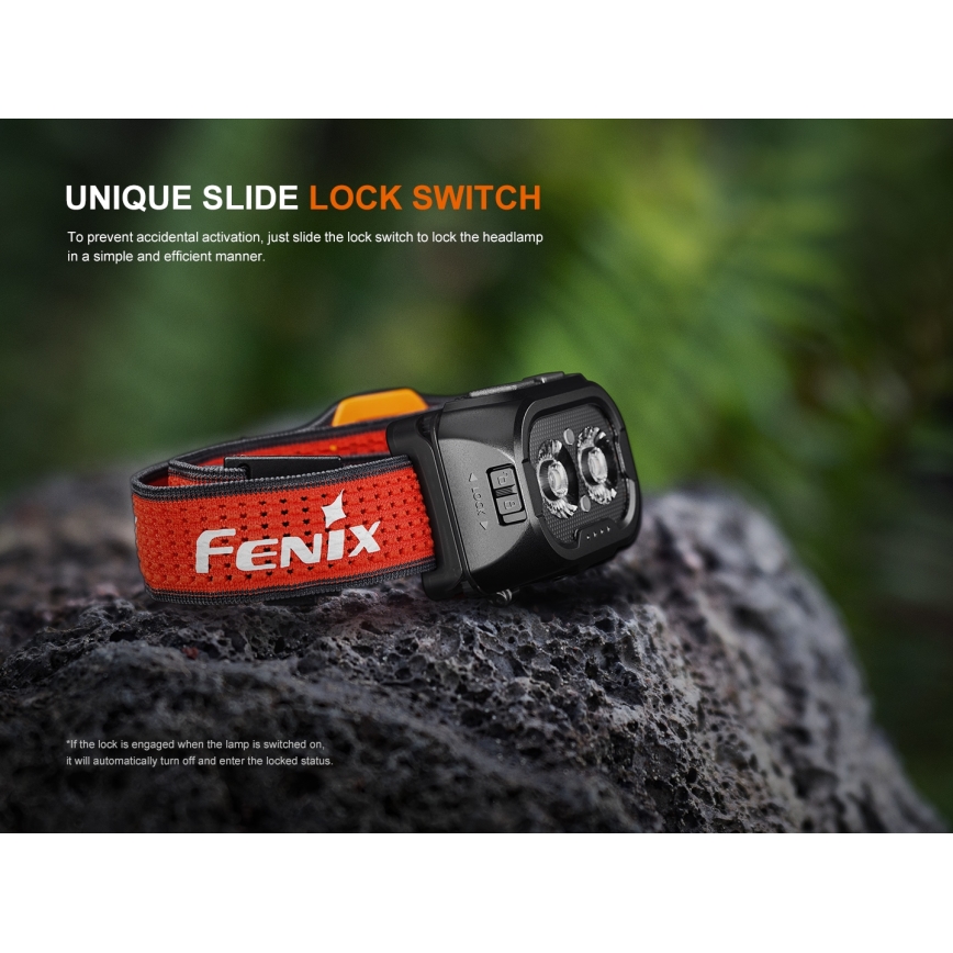 Fenix HL18RTV20WHT - LED Stmívatelná nabíjecí čelovka LED/USB IP66 800 lm 160 h bílá/černá