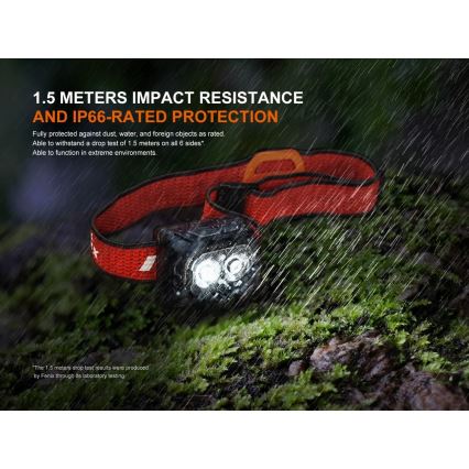 Fenix HL18RTV20WHT - LED Stmívatelná nabíjecí čelovka LED/USB IP66 800 lm 160 h bílá/černá