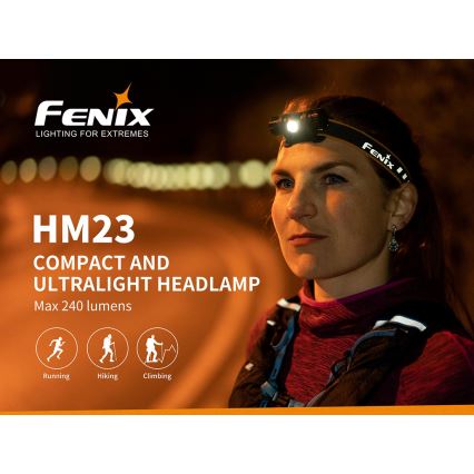 Fenix HM23 - LED Čelovka LED/1xAA IP68 240 lm 100 h