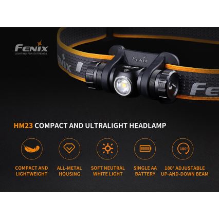 Fenix HM23 - LED Čelovka LED/1xAA IP68 240 lm 100 h