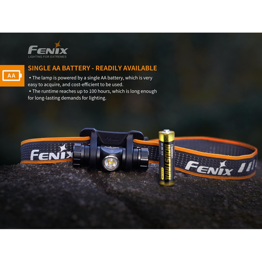 Fenix HM23 - LED Čelovka LED/1xAA IP68 240 lm 100 h