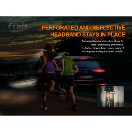 Fenix HM51RV20 - LED Nabíjecí čelovka 3xLED/1xCR123A/USB IP68 700 lm 120 h 700 m