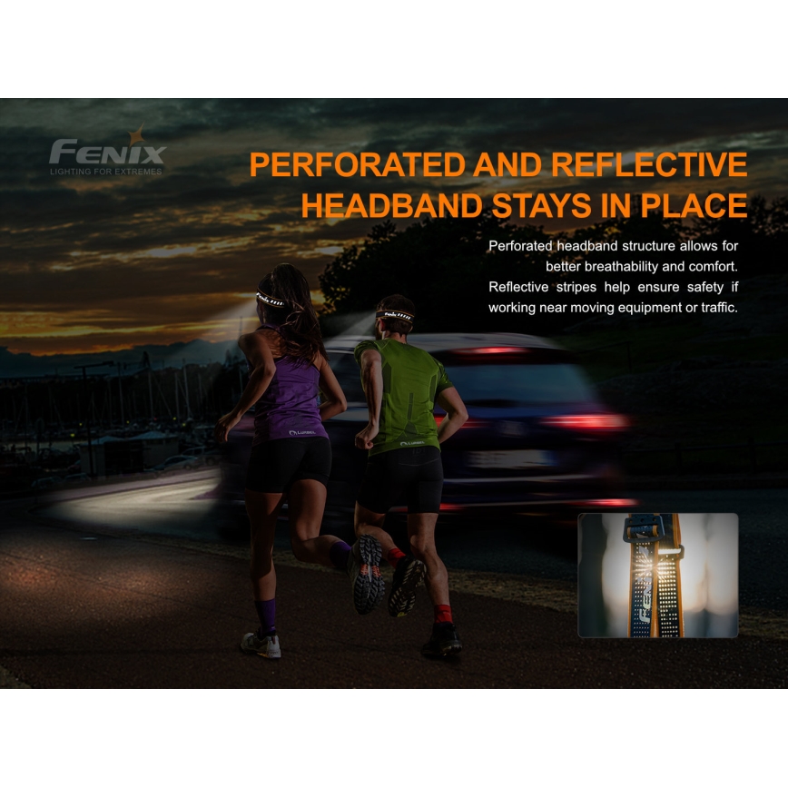 Fenix HM51RV20 - LED Nabíjecí čelovka 3xLED/1xCR123A/USB IP68 700 lm 120 h 700 m