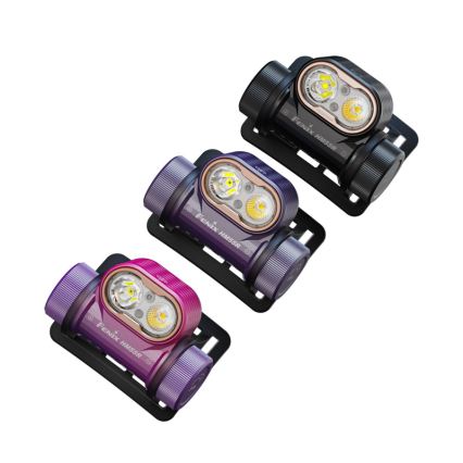 Fenix HM55RNBL - LED Stmívatelná nabíjecí čelovka LED/USB/1xCR123A 1600 mAh IP68 1200 lm 141,2 h fialová