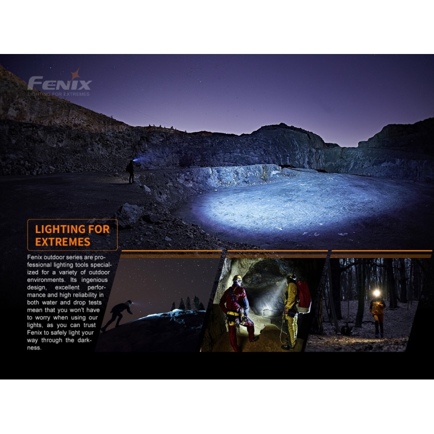Fenix HM60R - LED Stmívatelná nabíjecí čelovka 4xLED/USB/2xCR123A IP68 1300 lm 300 h 3400 mAh