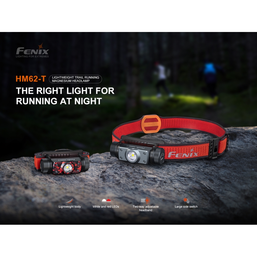 Fenix HM62TMGM - LED Stmívatelná nabíjecí čelovka LED/USB IP68 1200 lm 280 h 3400 mAh