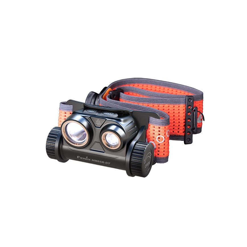 Fenix HM65RDTBLC - LED Nabíjecí čelovka LED/USB IP68 1500 lm 300 h černá/oranžová