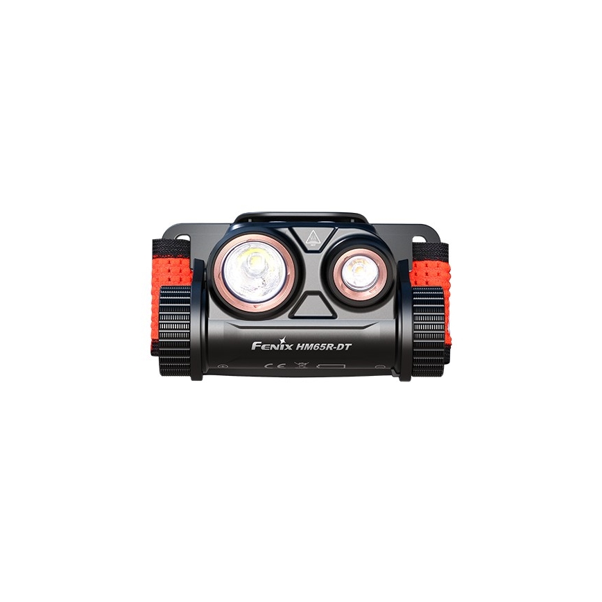 Fenix HM65RDTBLC - LED Nabíjecí čelovka LED/USB IP68 1500 lm 300 h černá/oranžová