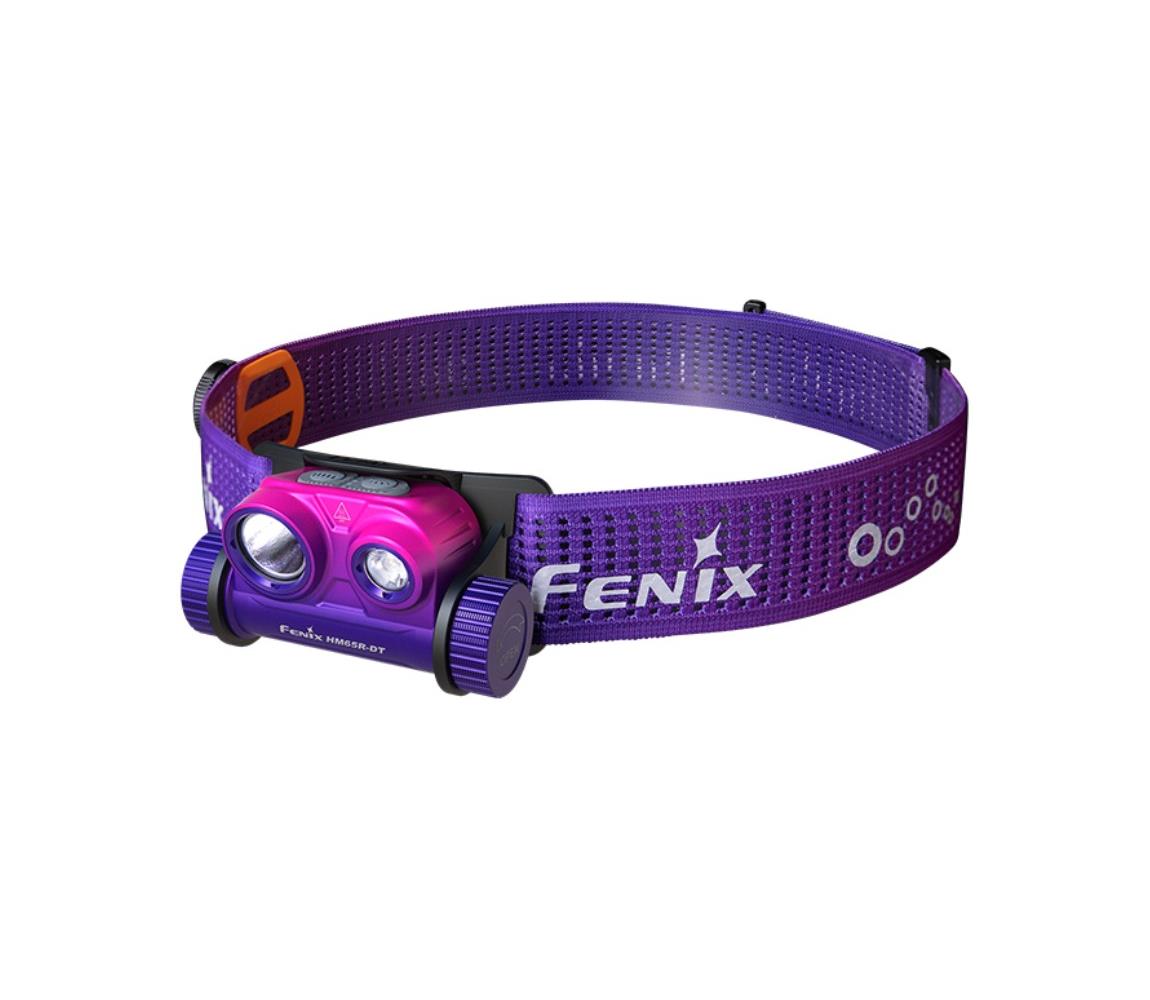 Fenix Fenix HM65RDTNEB -LED Nabíjecí čelovka LED/USB IP68 1500 lm 300 h fialová/růžová FE0065
