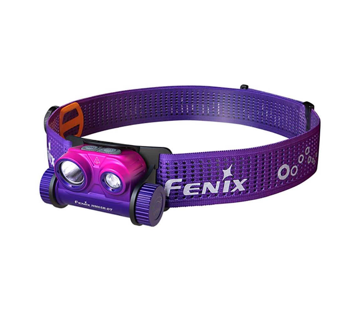 Fenix Fenix HM65RDTNEB -LED Nabíjecí čelovka LED/USB IP68 1500 lm 300 h fialová/růžová 