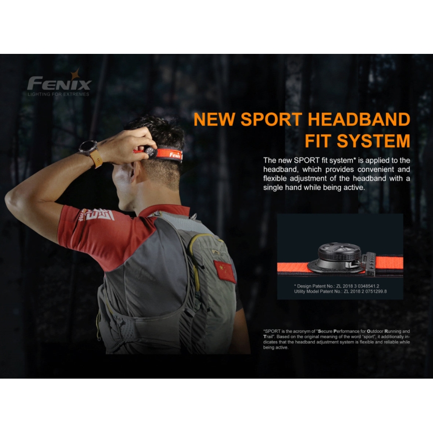 Fenix HM65RTRAIL - LED Nabíjecí čelovka 2xLED/2xCR123A IP68 1500 lm 300 h