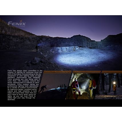 Fenix HM65RTRAIL - LED Nabíjecí čelovka 2xLED/2xCR123A IP68 1500 lm 300 h