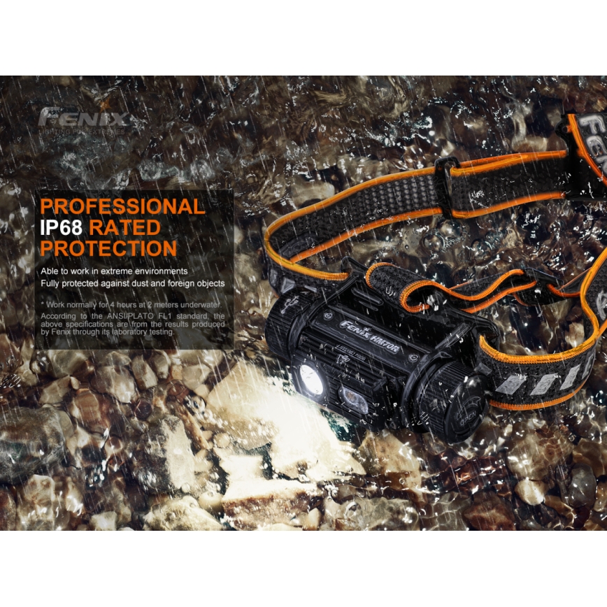 Fenix HM70R - LED Nabíjecí čelovka 4xLED/1x21700 IP68 1600 lm 800 h 5000 mAh