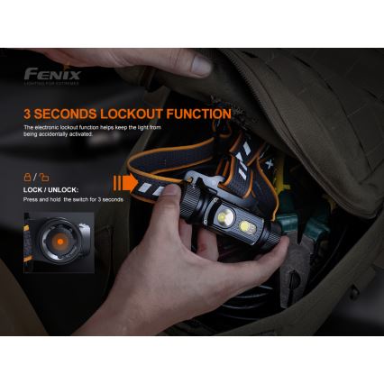 Fenix HM70R - LED Nabíjecí čelovka 4xLED/1x21700 IP68 1600 lm 800 h 5000 mAh