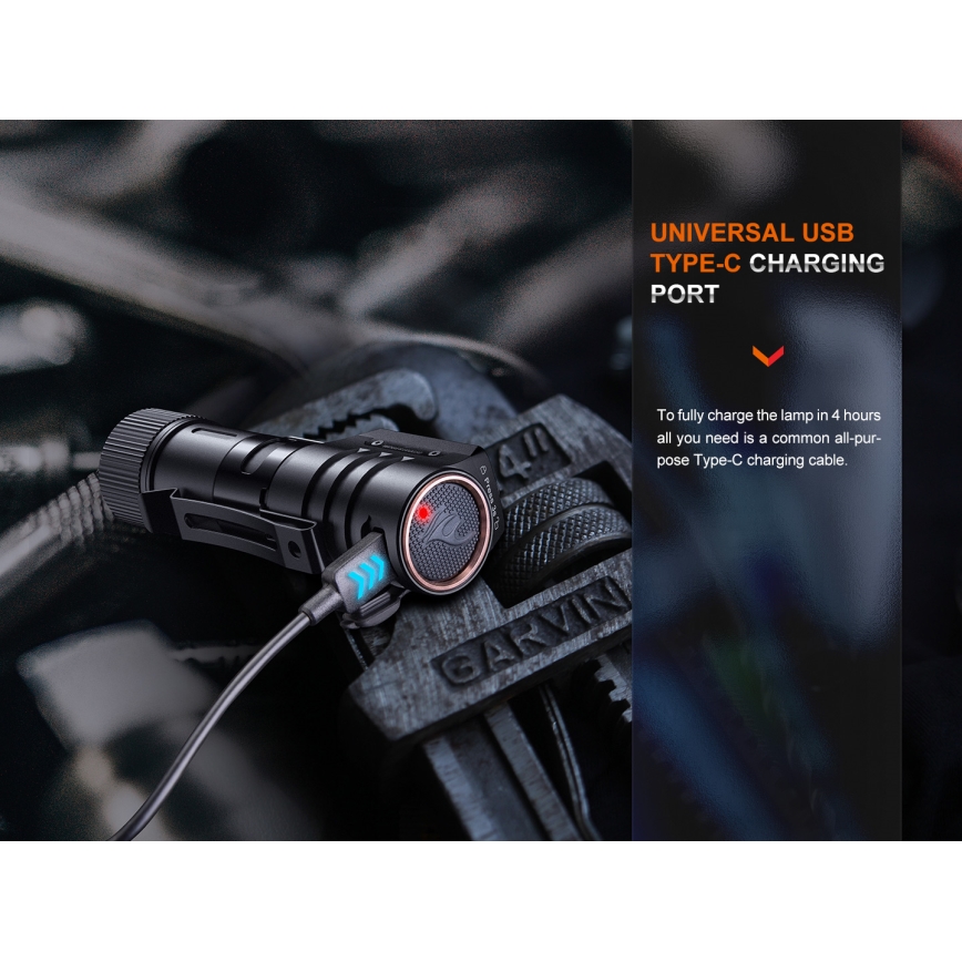 Fenix HM71R - LED Nabíjecí čelovka LED/USB IP68 2700 lm 400 h 5000 mAh