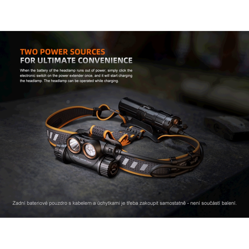 Fenix HM75RTOPAZ - LED Stmívatelná nabíjecí čelovka LED/USB IP68 1600 lm 210 h 4000 mAh