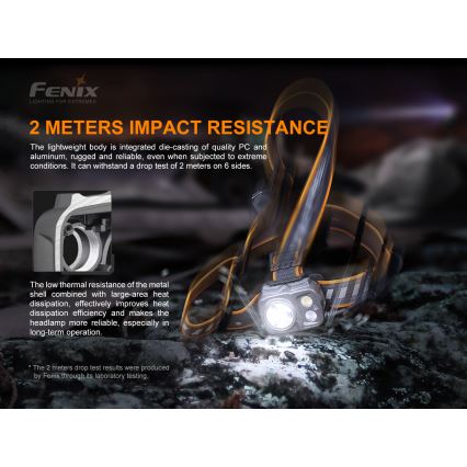Fenix HP16R1250 - LED Nabíjecí čelovka 3xLED/USB 4xAA IP66 1250 lm 600 h 3000 mAh