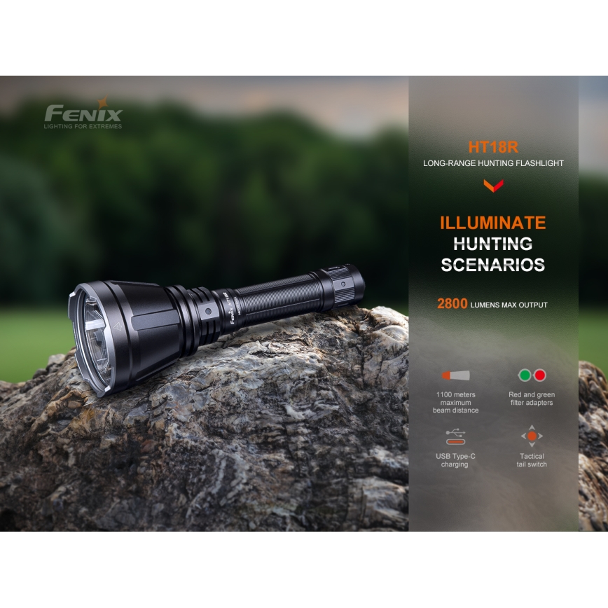 Fenix HT18R - LED Stmívatelná nabíjecí svítilna LED/1x21700 IP68 2800 lm 42 h 5000 mAh