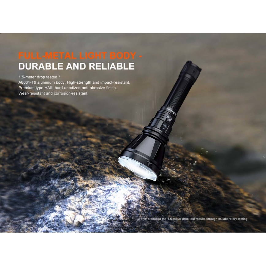Fenix HT18RV20 - LED Stmívatelná nabíjecí svítilna LED/USB 6000 mAh IP68 3700 lm 87 h černá