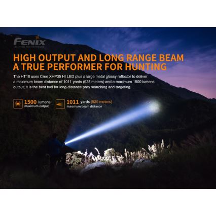 Fenix HT18SFT40 - LED Stmívatelná nabíjecí svítilna LED/1x21700 IP68 1500 lm 61 h