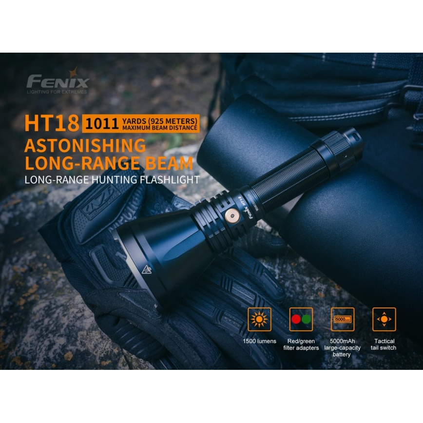 Fenix HT18SFT40 - LED Stmívatelná nabíjecí svítilna LED/1x21700 IP68 1500 lm 61 h