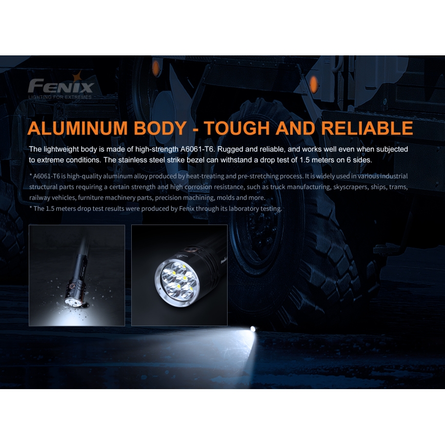 Fenix LR35R - LED Nabíjecí svítilna 6xLED/2x21700 4000 mAh IP68 10000 lm 80 h