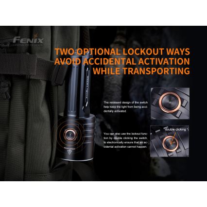 Fenix LR35R - LED Nabíjecí svítilna 6xLED/2x21700 4000 mAh IP68 10000 lm 80 h