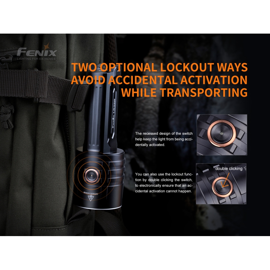 Fenix LR35R - LED Nabíjecí svítilna 6xLED/2x21700 4000 mAh IP68 10000 lm 80 h