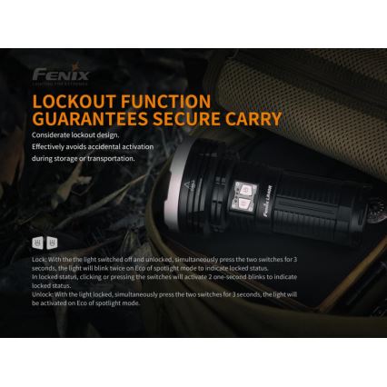 Fenix LR40R - LED Nabíjecí svítilna 19xLED/USB IP68 12000 lm 92 h