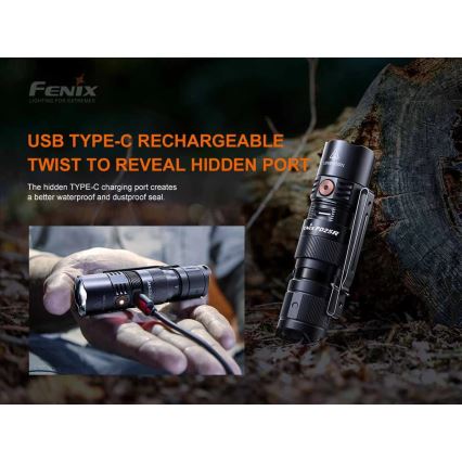 Fenix PD25R - LED Nabíjecí svítilna LED/USB/1xCR123A IP68 800 lm 70 h 700 mAh