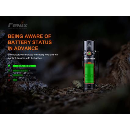 Fenix PD25R - LED Nabíjecí svítilna LED/USB/1xCR123A IP68 800 lm 70 h 700 mAh