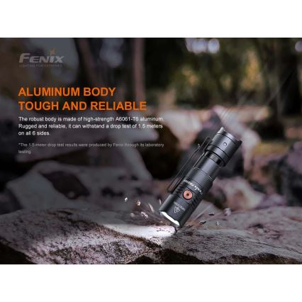 Fenix PD25R - LED Nabíjecí svítilna LED/USB/1xCR123A IP68 800 lm 70 h 700 mAh