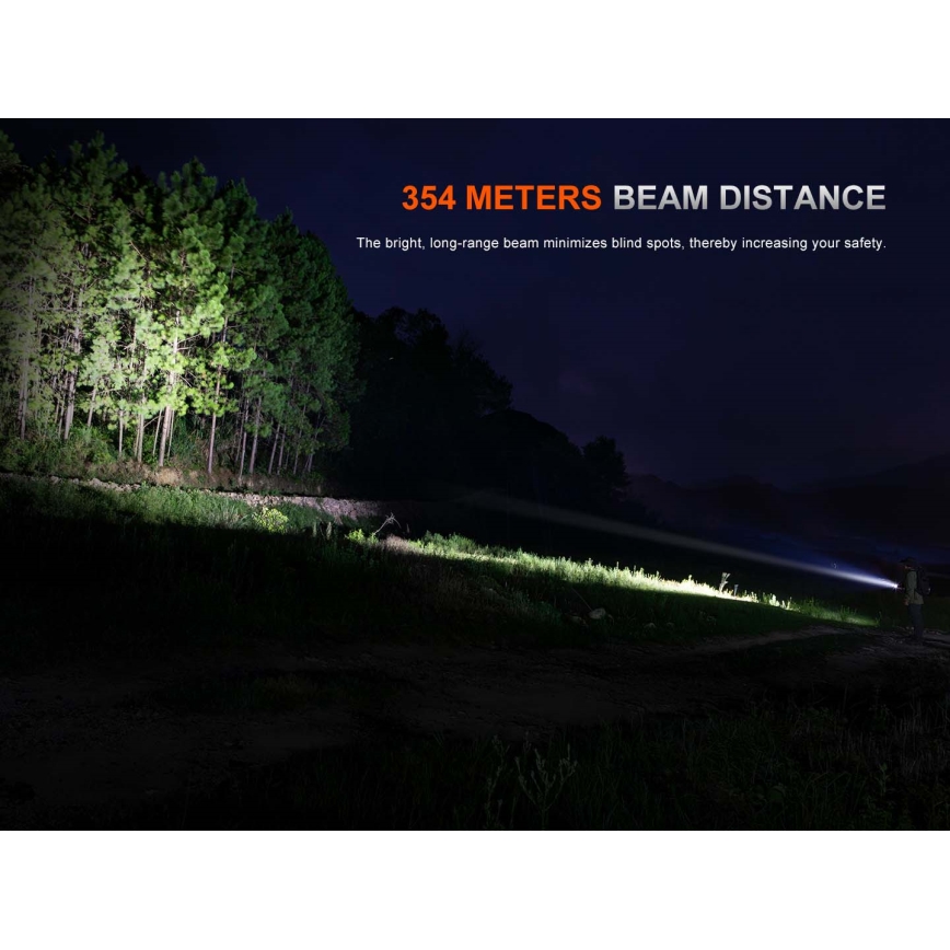 Fenix PD26RACE - LED Stmívatelná nabíjecí svítilna LED/USB 1600 mAh IP68 1300 lm 556 h černá