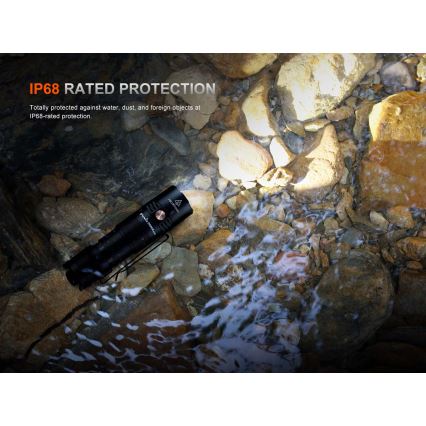 Fenix PD26RACE - LED Stmívatelná nabíjecí svítilna LED/USB 1600 mAh IP68 1300 lm 556 h černá