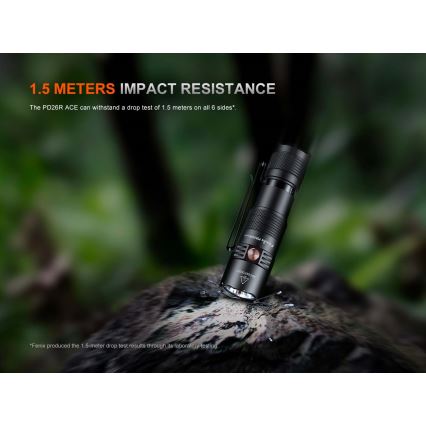 Fenix PD26RACE - LED Stmívatelná nabíjecí svítilna LED/USB 1600 mAh IP68 1300 lm 556 h černá