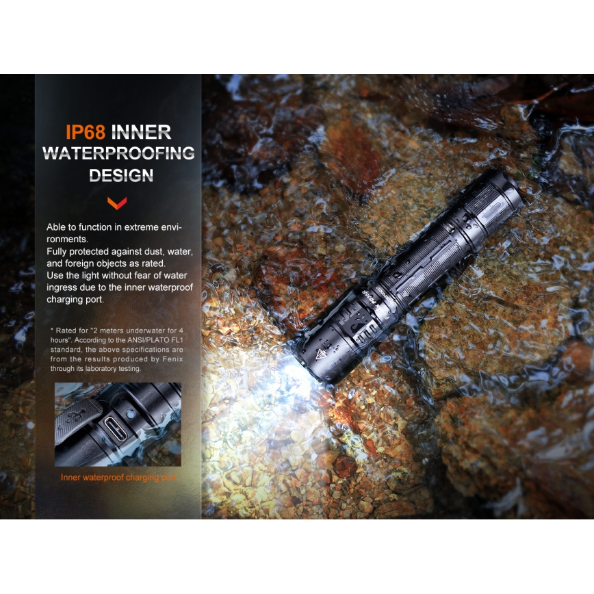 Fenix PD35R - LED Nabíjecí svítilna LED/USB/2xCR123A IP68 1700 lm 100 h 3400 mAh