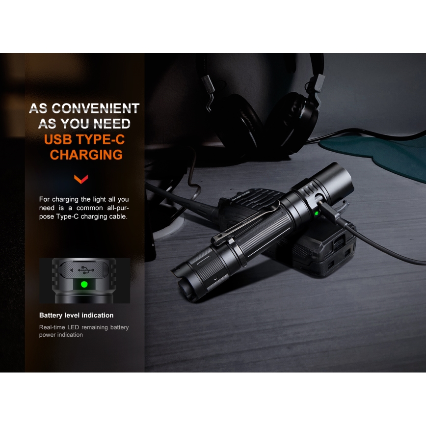 Fenix PD35R - LED Nabíjecí svítilna LED/USB/2xCR123A IP68 1700 lm 100 h 3400 mAh